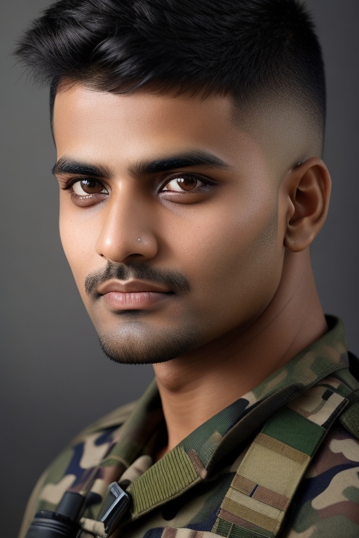 Army cut hairstyle